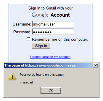 password revealed in firefox